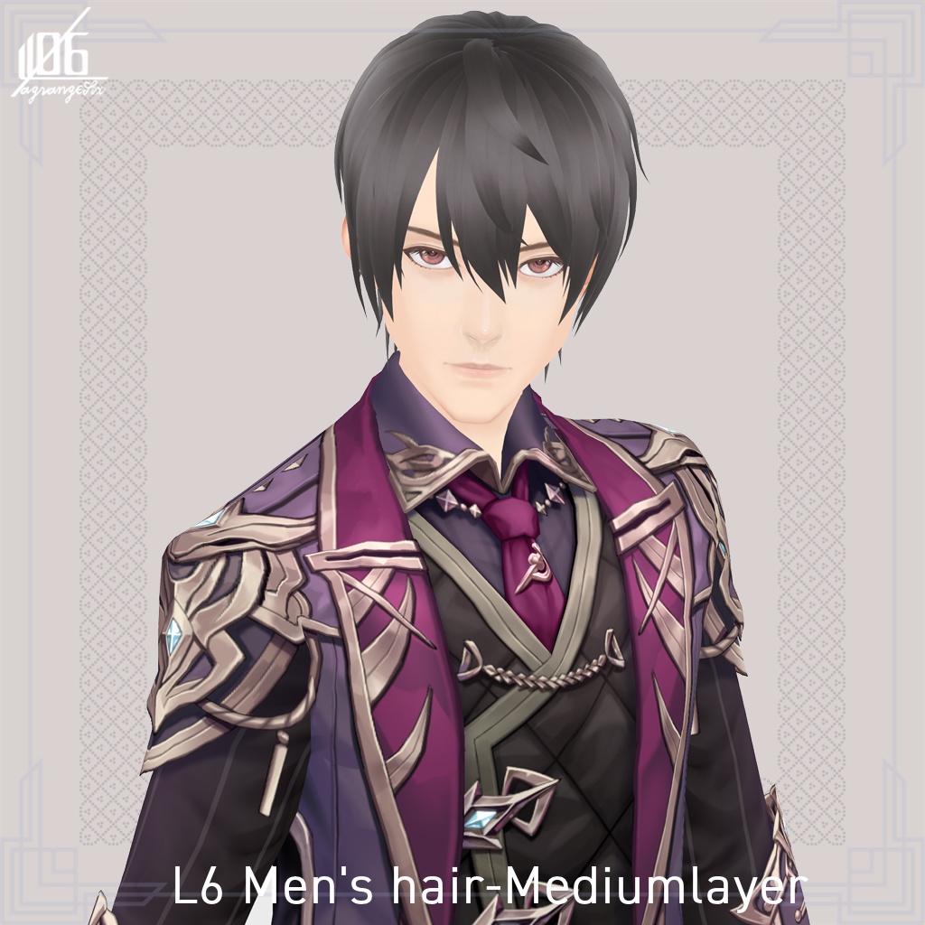 ☆★L6 メンズヘア-ミディアムレイヤー/Men's Hair-Mediumlayer★☆【VroidStud Hair Items】