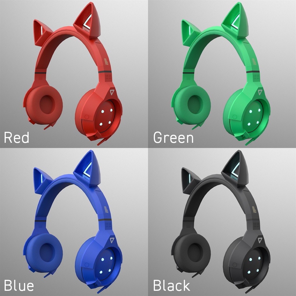 新作!☆★L6 CatEarHeadphone 38colors★☆【3Dモデル】FBXモデル/Blenderファイル/UnityPackage/ボーン設定有り