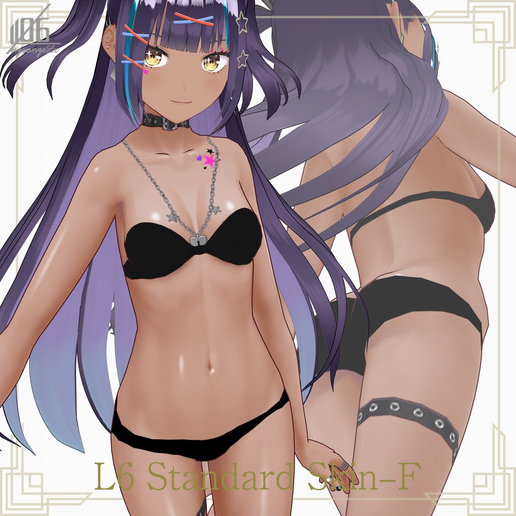 新作!☆★L6スタンダードスキン-F★☆6Color(色調整可)【VRoid Studio Body&Face Texture +α】