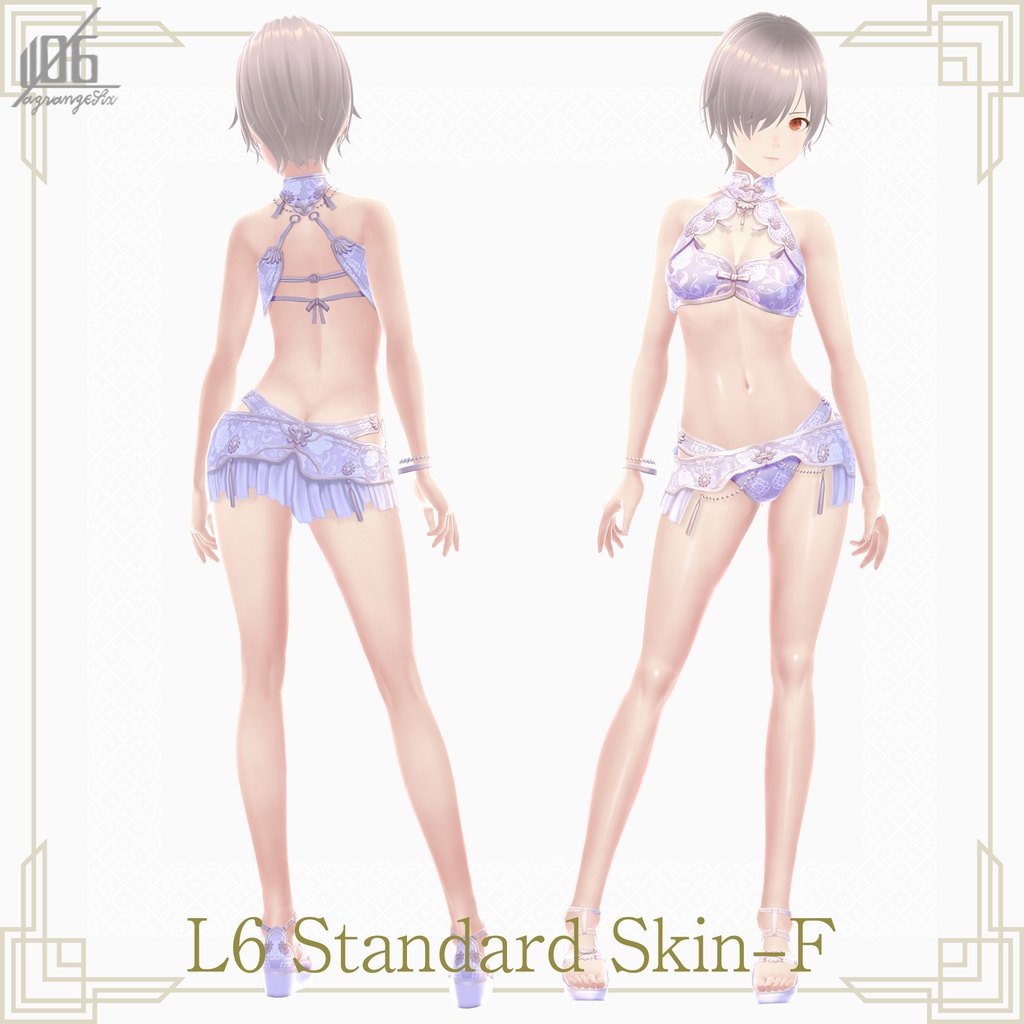 新作!☆★L6スタンダードスキン-F★☆6Color(色調整可)【VRoid Studio Body&Face Texture +α】