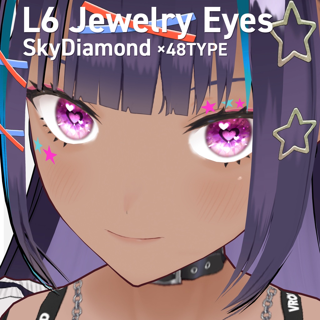☆★L6JewelryEyes★☆全96Type(8Type×12Color)PNG+PSD【VRoid Studio 瞳/lrises Texture】
