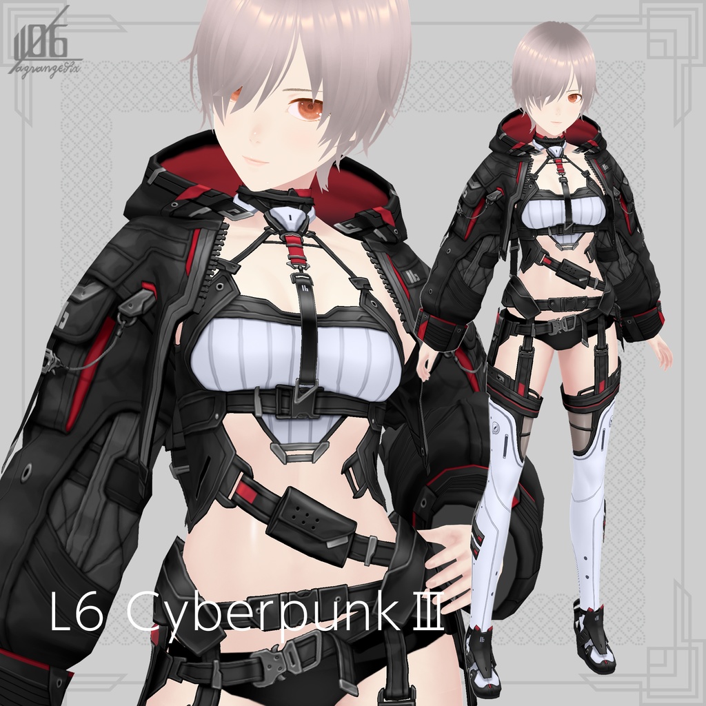 新作！☆★L6 CyberpunkⅢ★☆×9Color【VroidStudio Texture】Lagrangesix 3th Anniversary Model