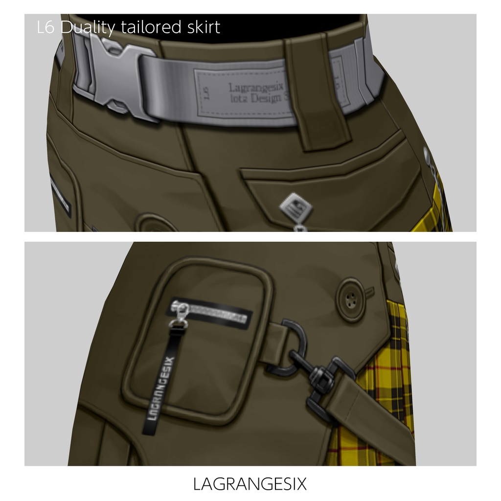 ☆★L6 Duality tailored skirt★☆5×5Color+α【VroidStudio用正式版用衣装テクスチャ】