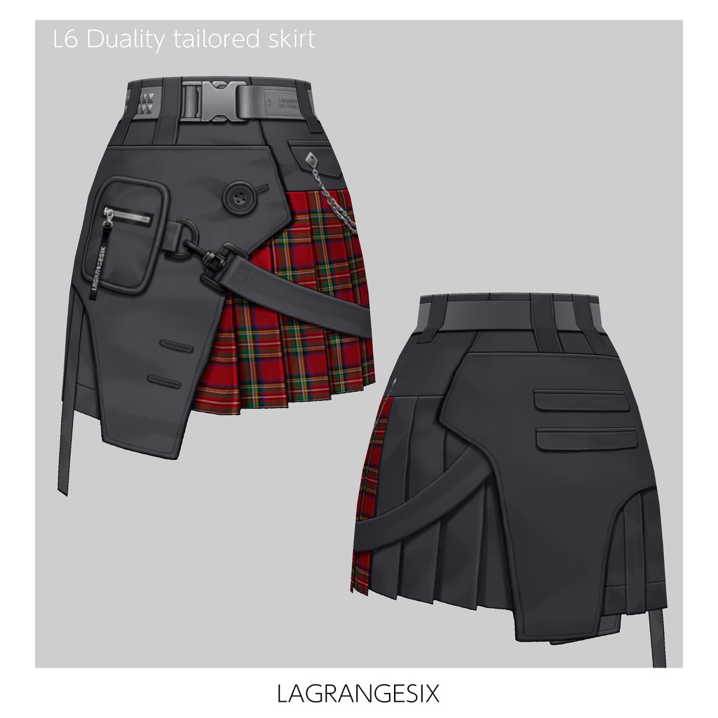 ☆★L6 Duality tailored skirt★☆5×5Color+α【VroidStudio用正式版用衣装テクスチャ】
