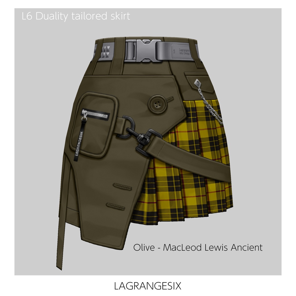 ☆★L6 Duality tailored skirt★☆5×5Color+α【VroidStudio用正式版用衣装テクスチャ】