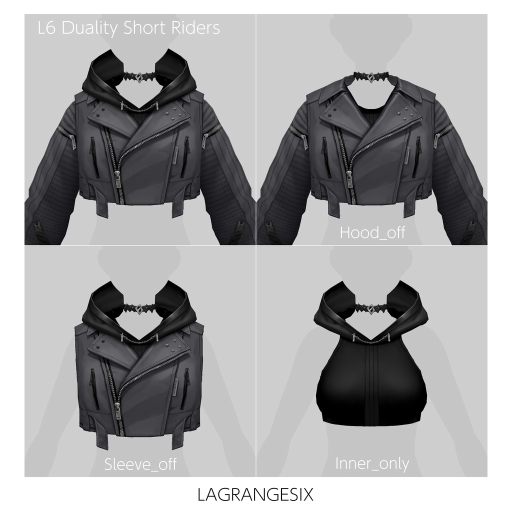 新作!☆★L6 Duality Short Riders★☆5Color+α【VroidStudio用正式版用衣装テクスチャ】