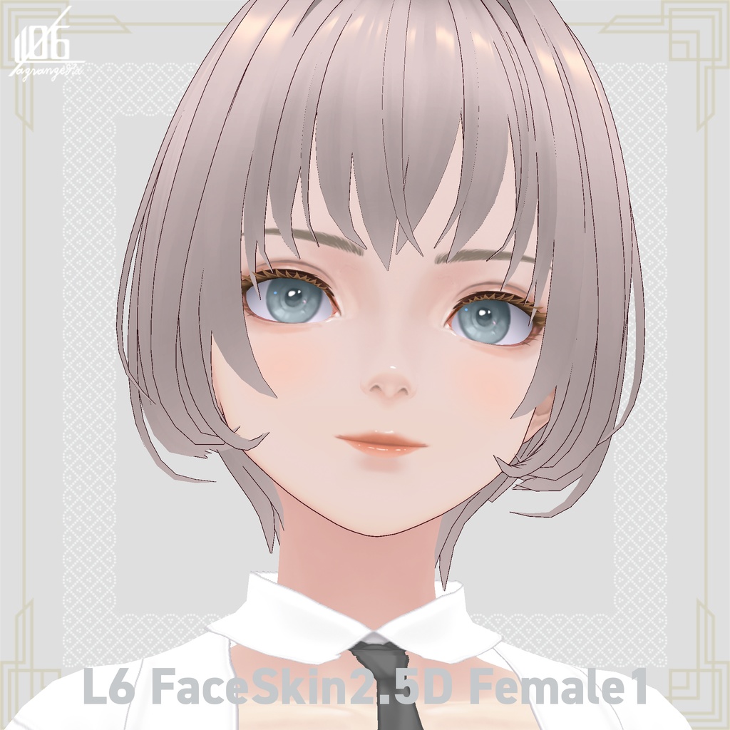 ☆★L6 フェイススキン2.5D 女性用1(瞳7色付)/Face Skin Female 1★☆