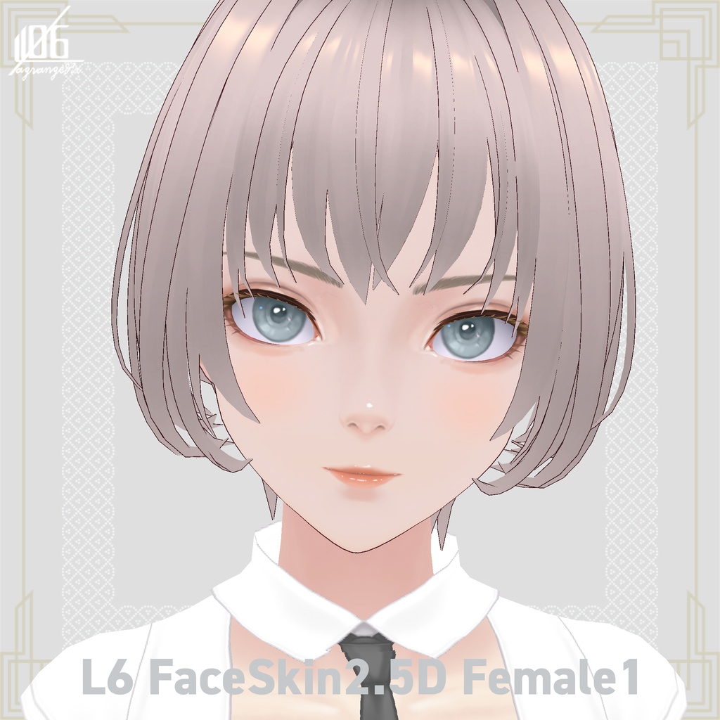 ☆★L6 フェイススキン2.5D 女性用1(瞳7色付)/Face Skin Female 1★☆