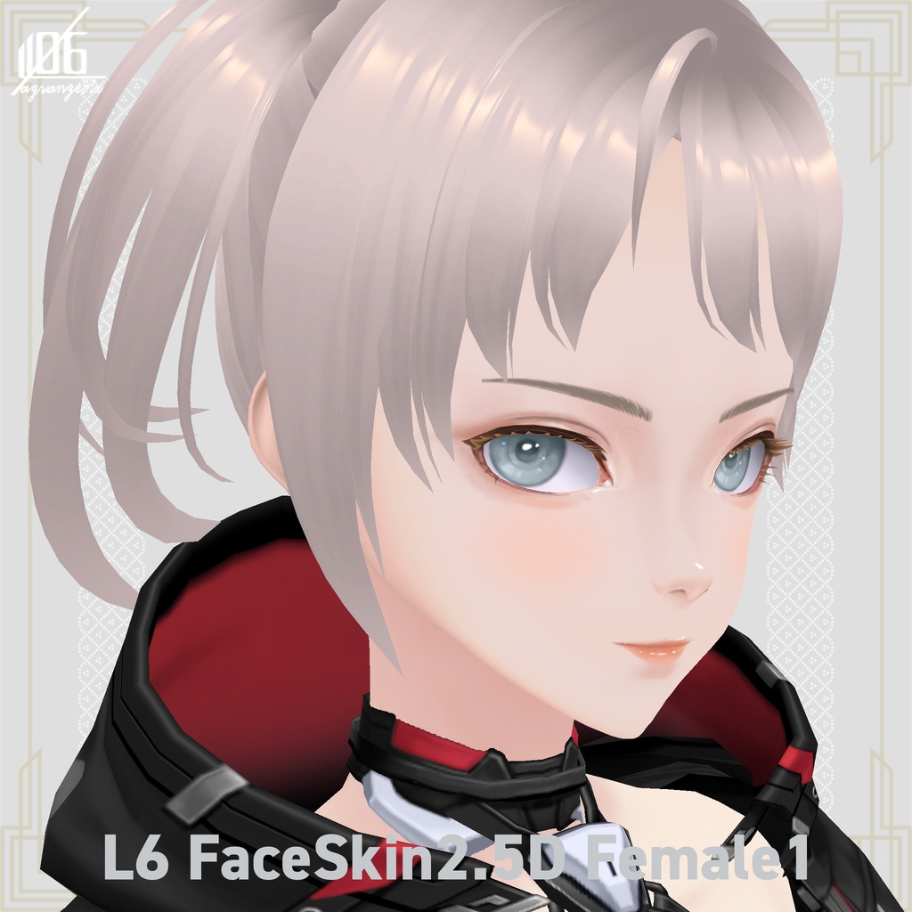 ☆★L6 フェイススキン2.5D 女性用1(瞳7色付)/Face Skin Female 1★☆