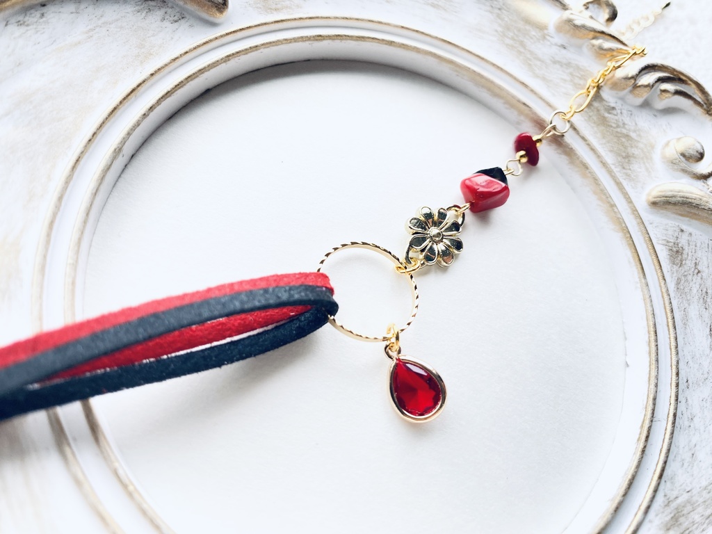 刀剣乱舞 スエードとさざれ石のブレスレット