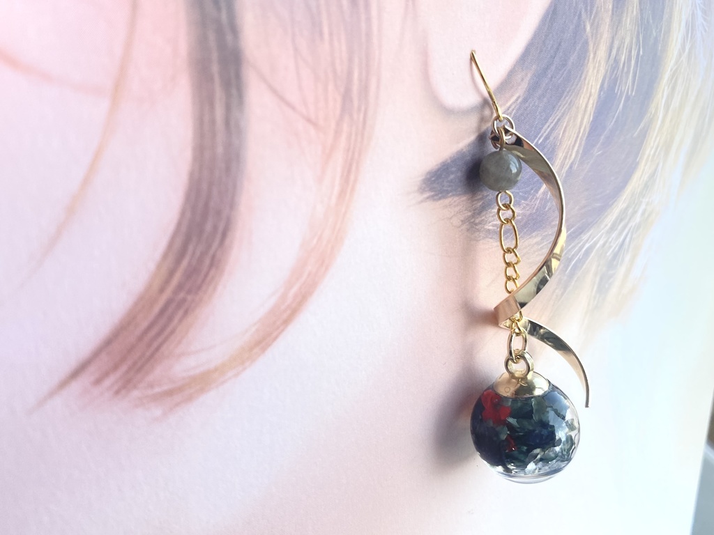 ハーバリウムアクセサリー 孫六・雲生