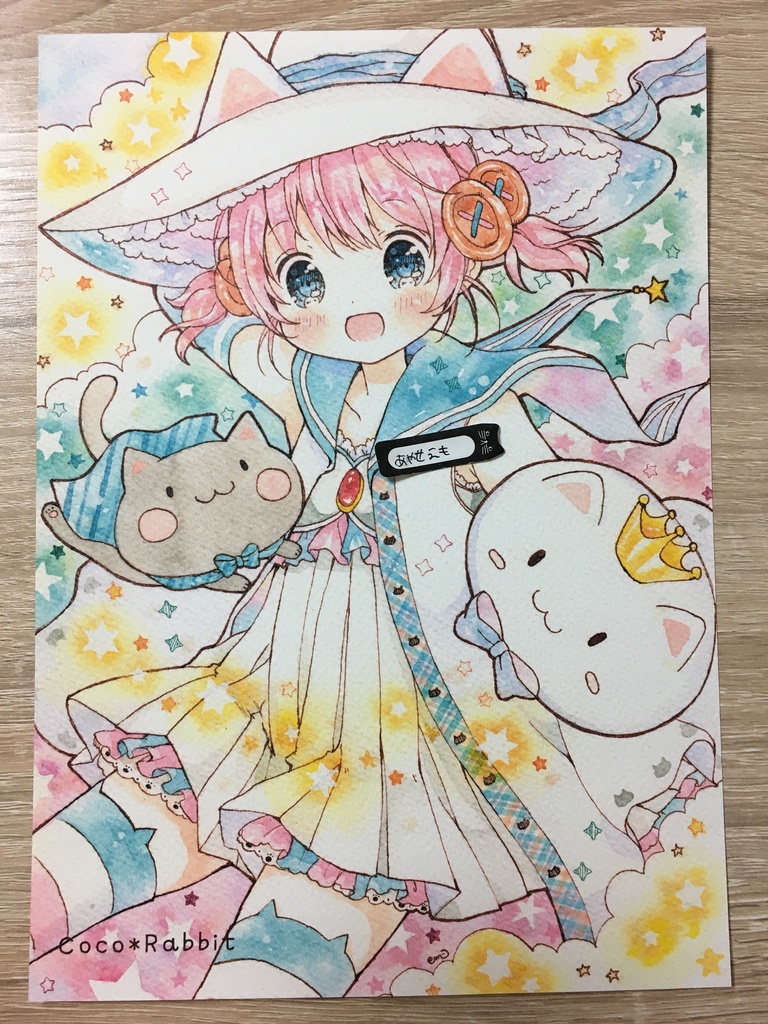 複製原画　B5　猫魔女ちゃん