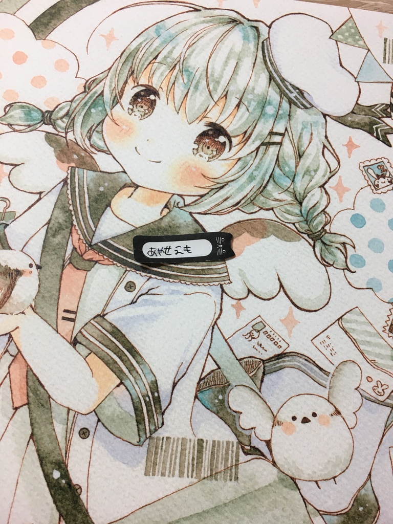 複製原画　B5　シマエナガちゃん
