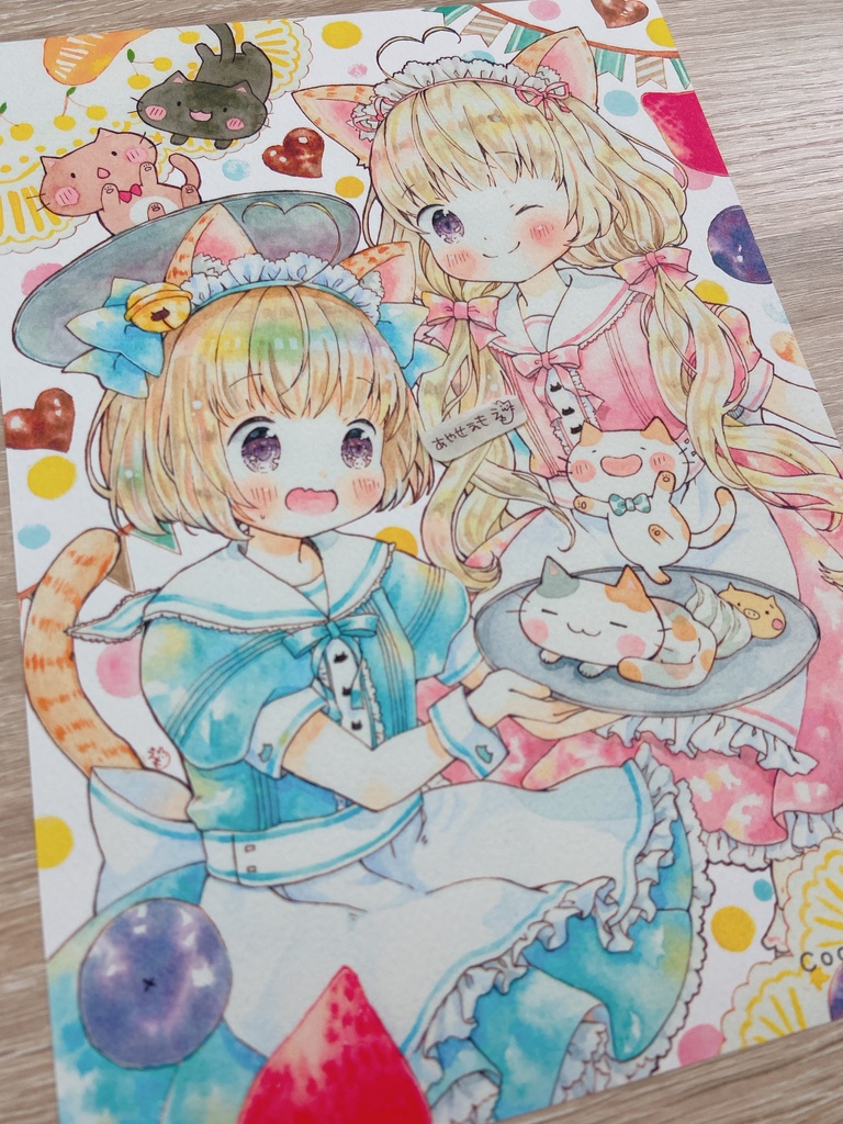 複製原画　B5　ウエイトレスのツインズ