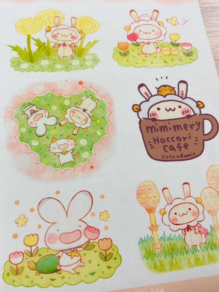 マスキングシート（A5)　ミミメリー　春