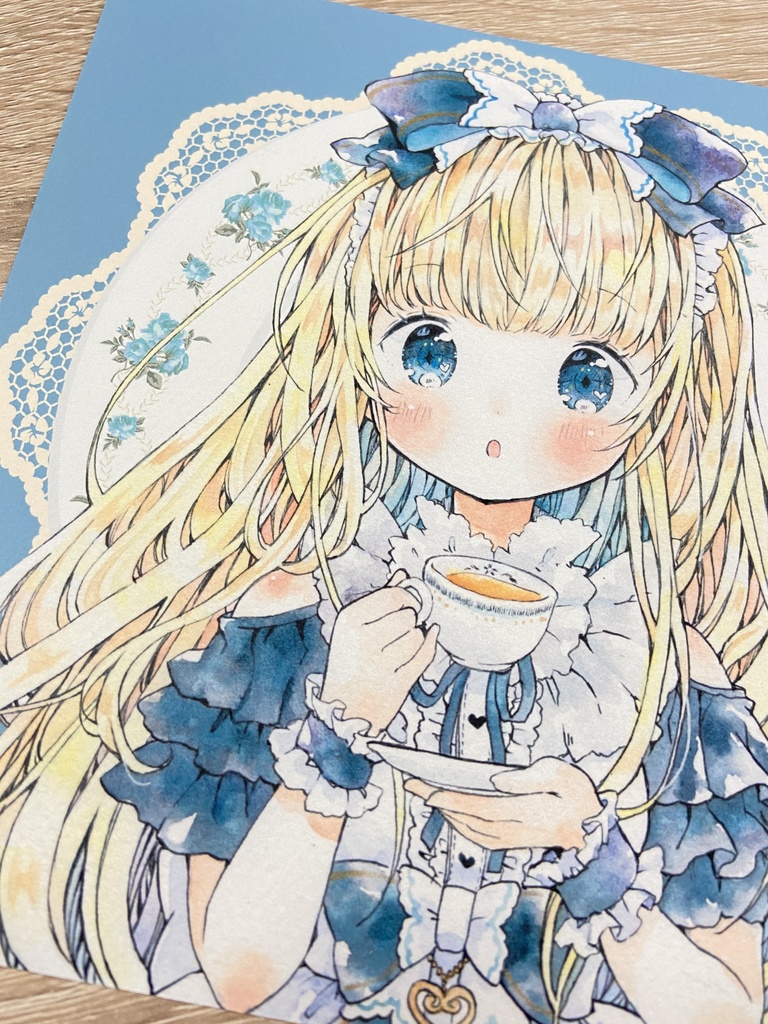 複製原画　B5変形　アリスとティーカップ