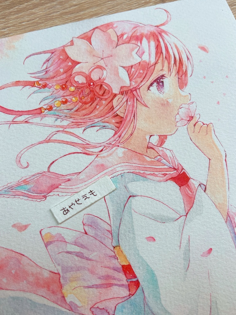 複製原画　B5　桜御殿ちゃん（春）