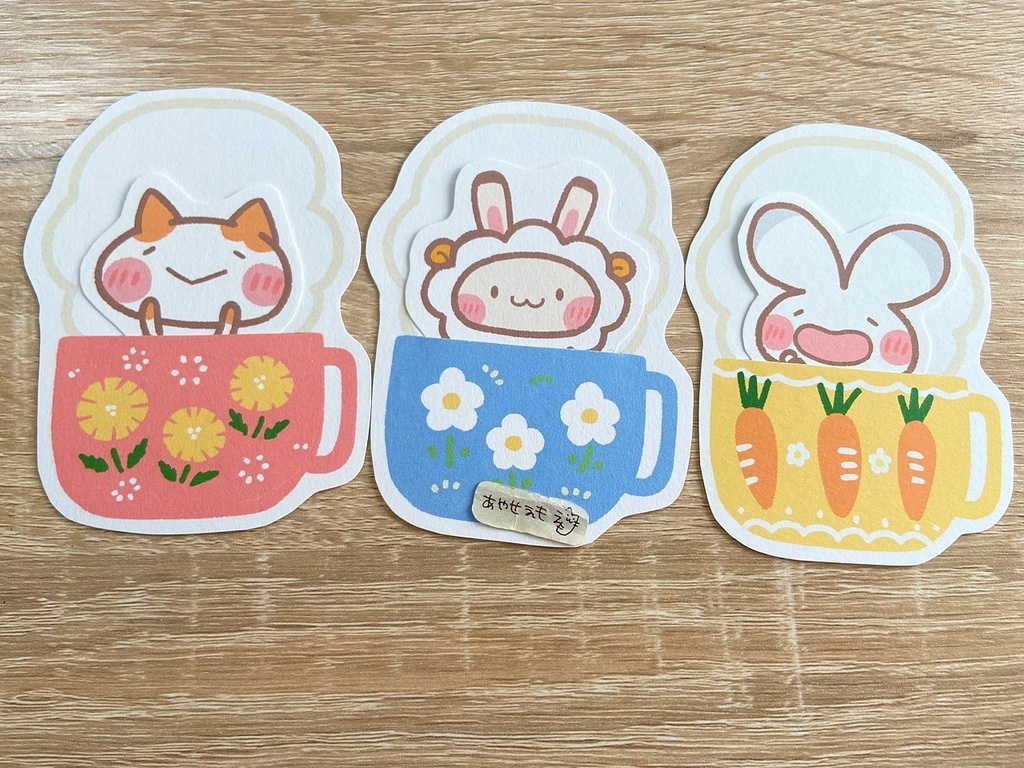 ホットドリンクのひとことカード