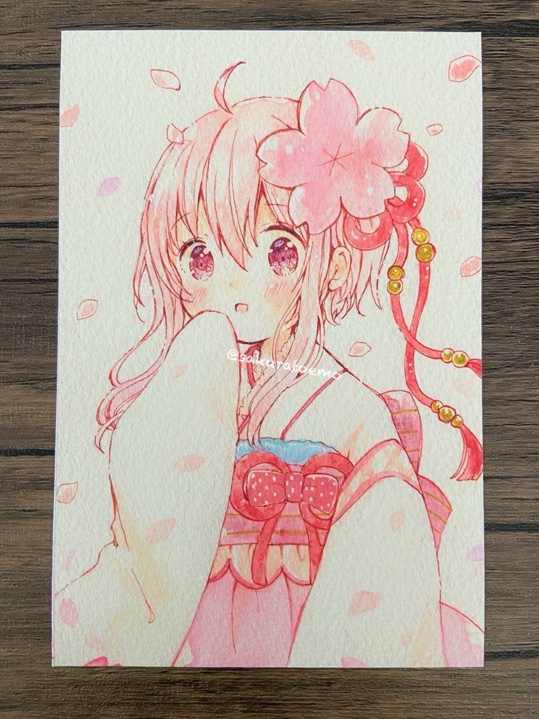 複製原画　はがきサイズ イースター　桜御殿ちゃん