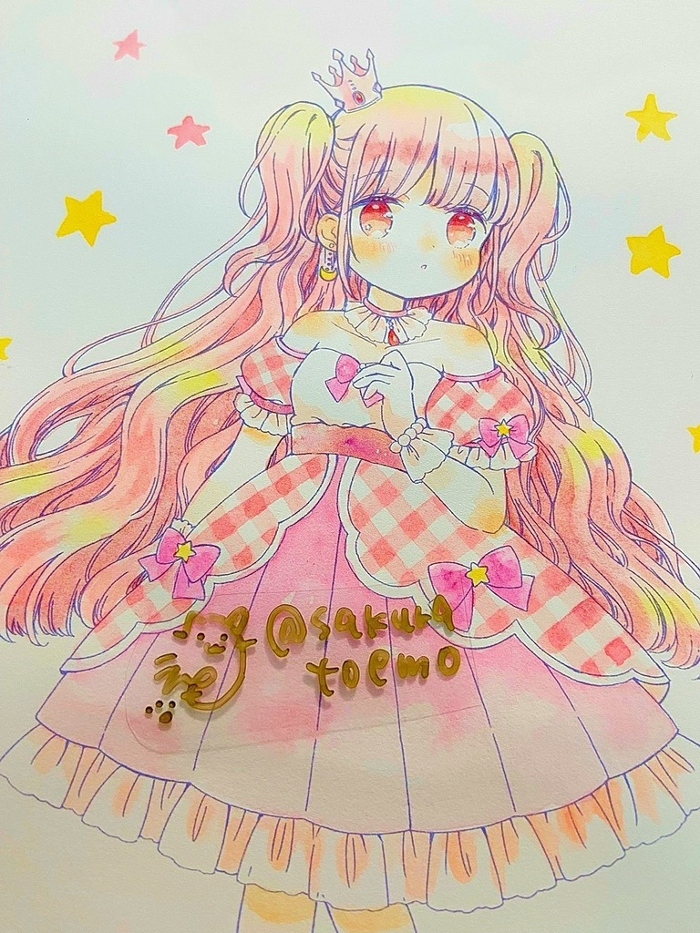 【原画】B5　ピンクのプリンセス