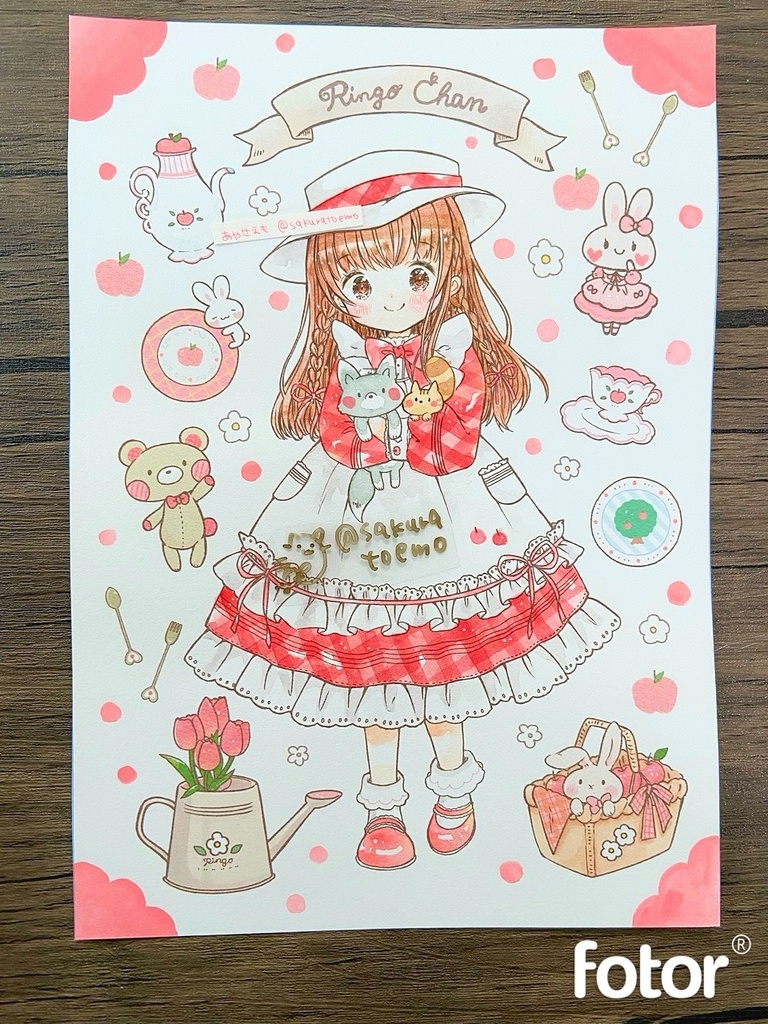 【原画】B5 カントリーなりんごちゃん