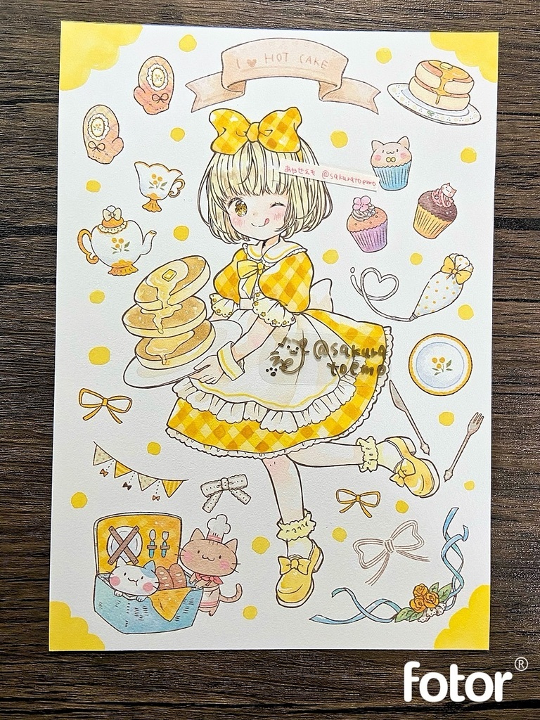 【原画】B5　カントリーなホットケーキちゃん