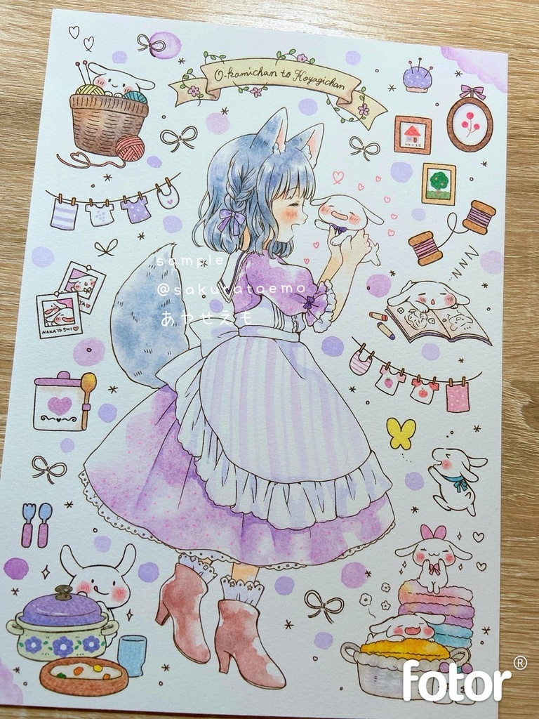 【原画】B5　カントリーなおおかみちゃんとこやぎちゃん