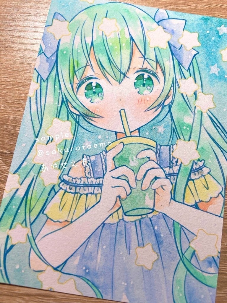 【原画】L版サイズ　ミク、リン