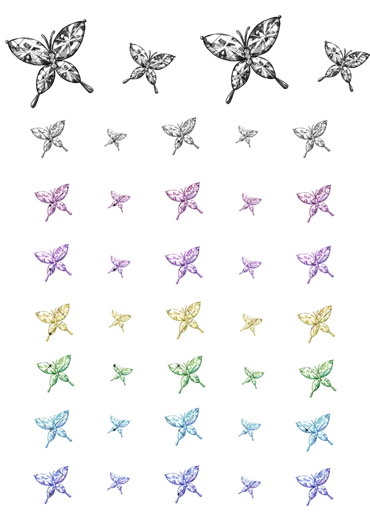 お姫様の装飾パック(フルカラー85本)