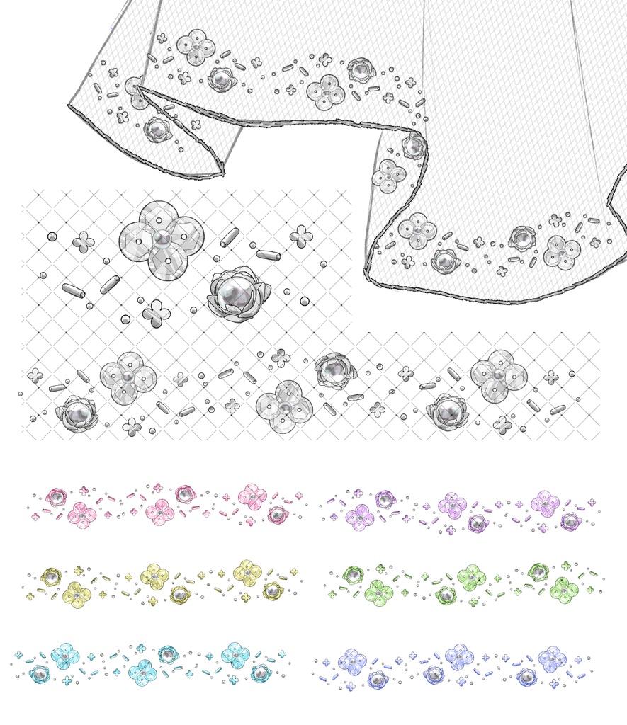 お姫様の装飾パック(フルカラー85本)