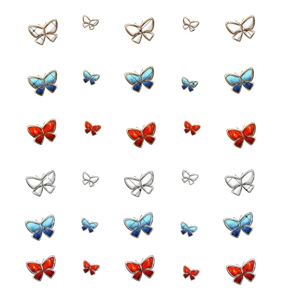 お姫様の装飾パック(フルカラー85本)