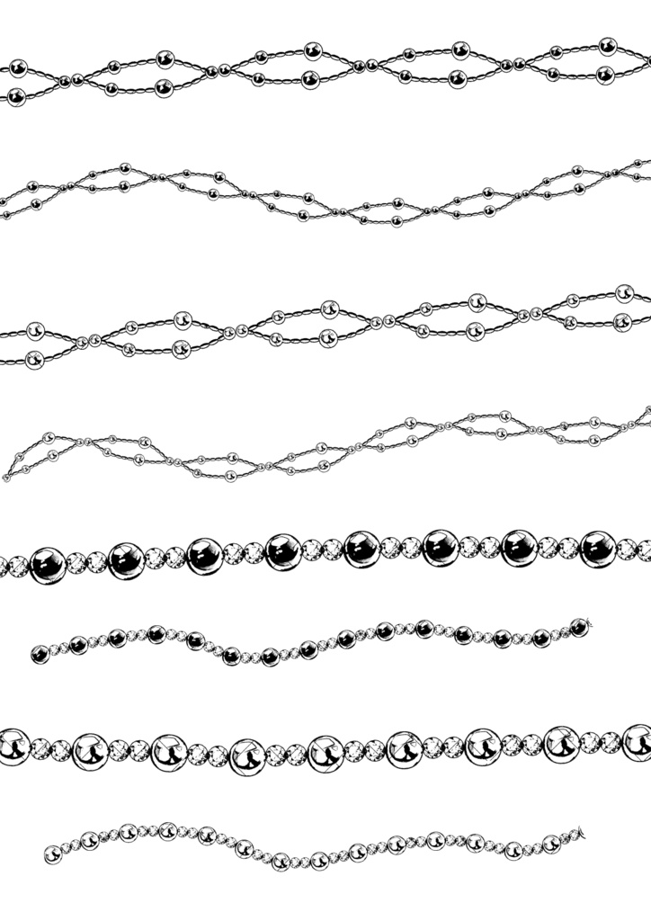 お姫様の装飾パック(モノクロ版)