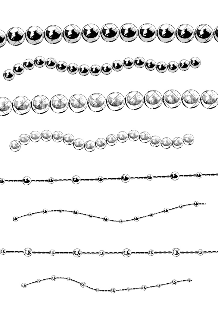 お姫様の装飾パック(モノクロ版)