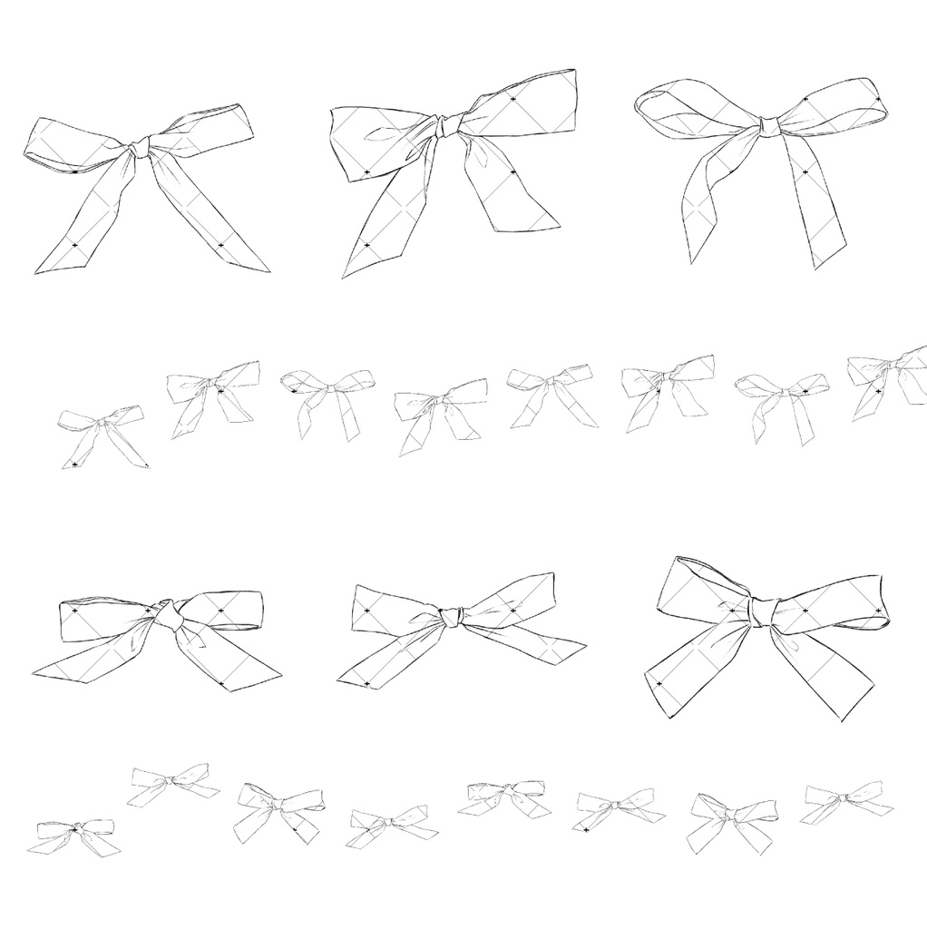 お姫様の装飾パック(モノクロ版)