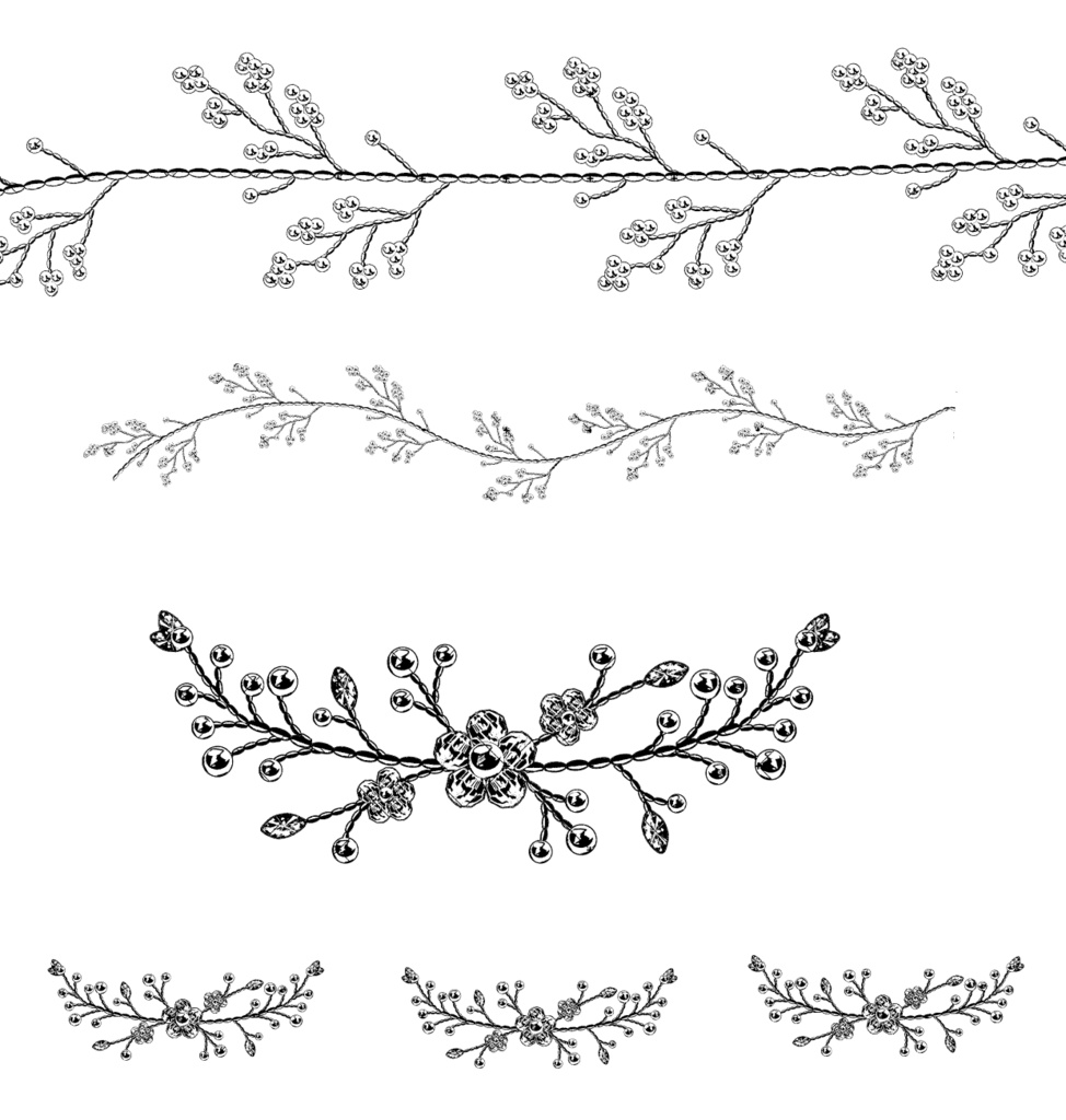 お姫様の装飾パック(モノクロ版)