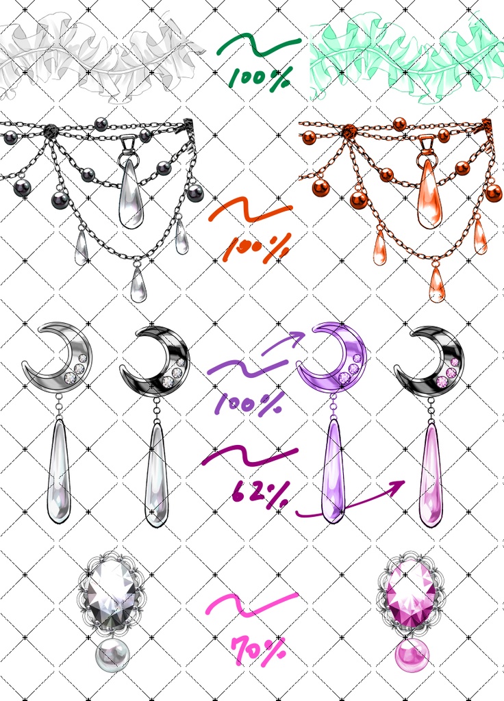 魔法使いの装飾パック(フルカラー210種)