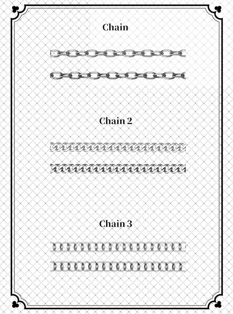 ウェブトゥーンに適した多角度アクセサリーカスタム作成キット【モノクロ版】