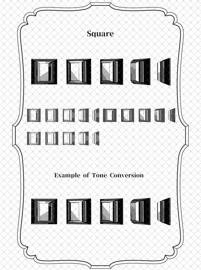 ウェブトゥーンに適した多角度アクセサリーカスタム作成キット【モノクロ版】