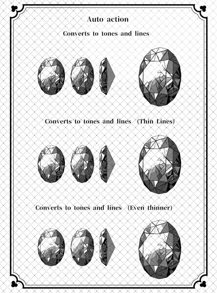 ウェブトゥーンに適した多角度アクセサリーカスタム作成キット【モノクロ版】