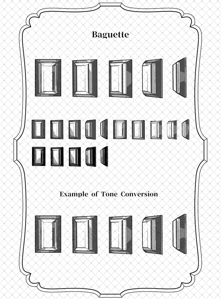 ウェブトゥーンに適した多角度アクセサリーカスタム作成キット【モノクロ版】