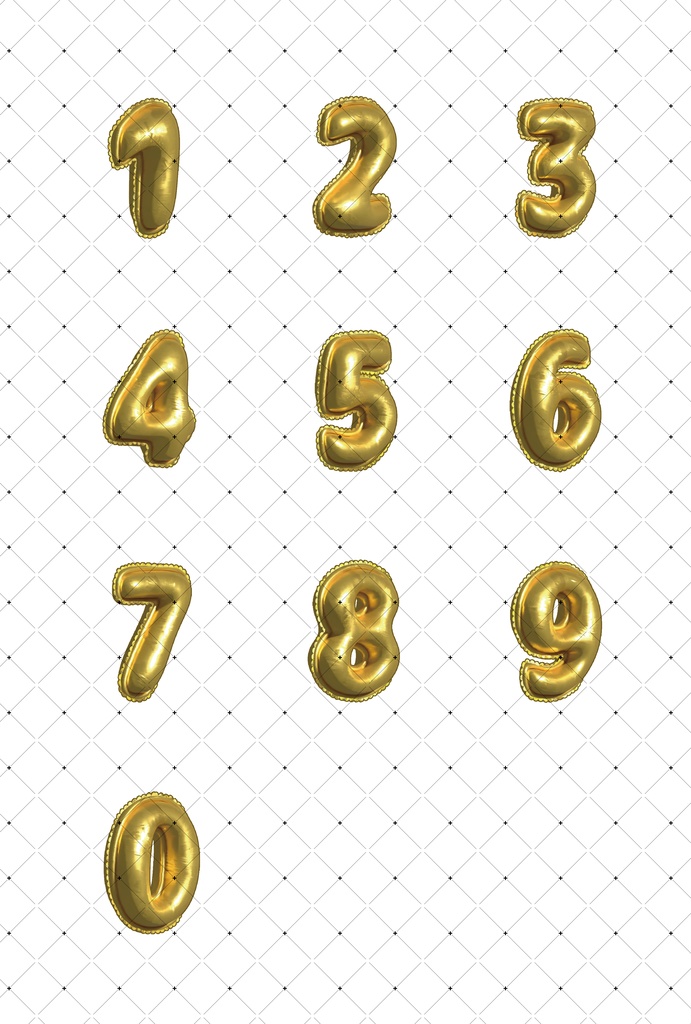 バルーン文字フルセット(英字・数字・記号)