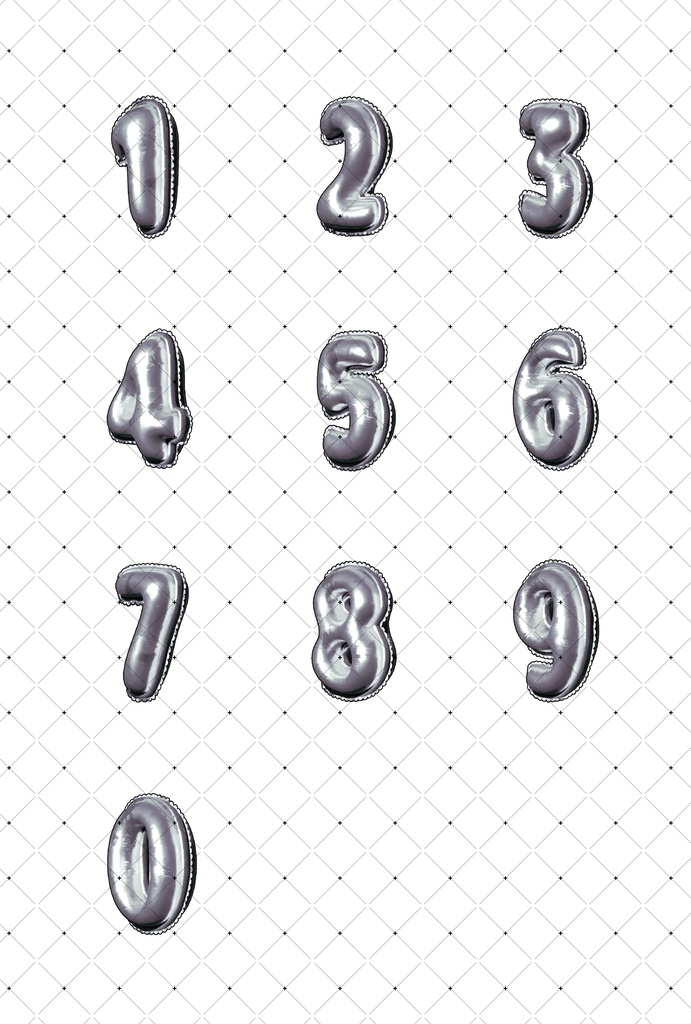 バルーン文字フルセット(英字・数字・記号)