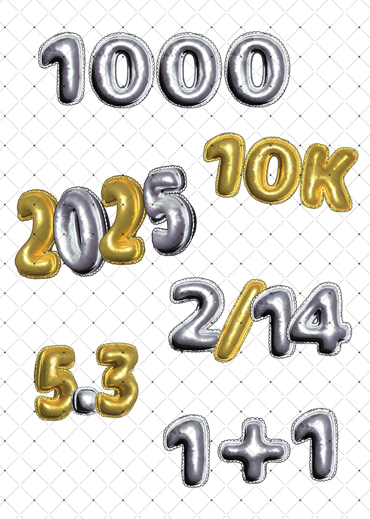 バルーン文字フルセット(英字・数字・記号)