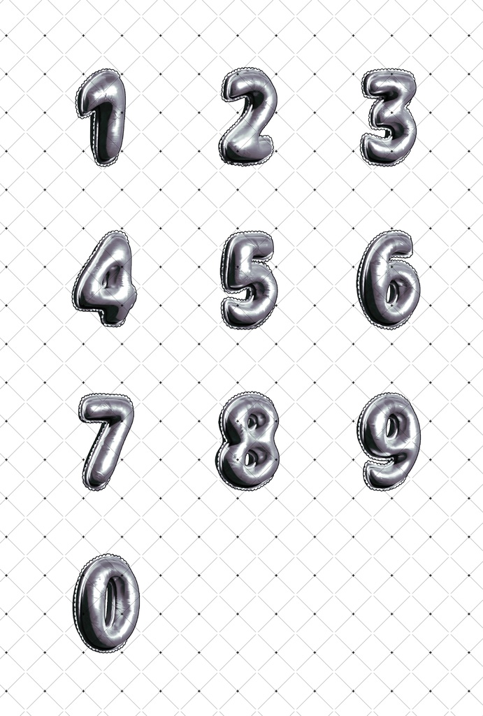 バルーン文字フルセット(英字・数字・記号)