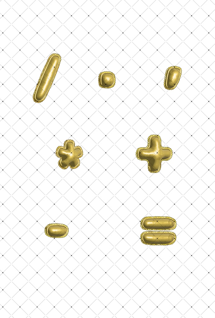 バルーン文字フルセット(英字・数字・記号)