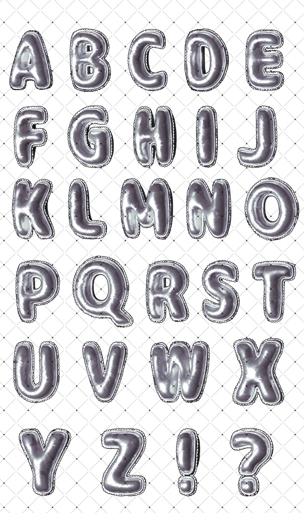 バルーン文字フルセット(英字・数字・記号)