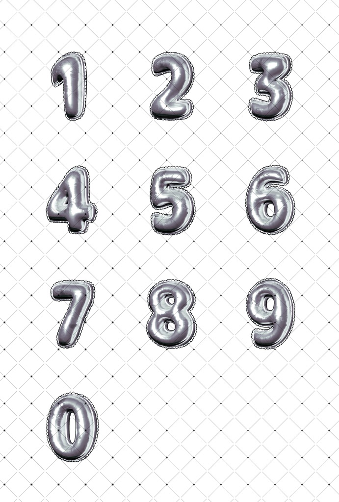 バルーン文字フルセット(英字・数字・記号)