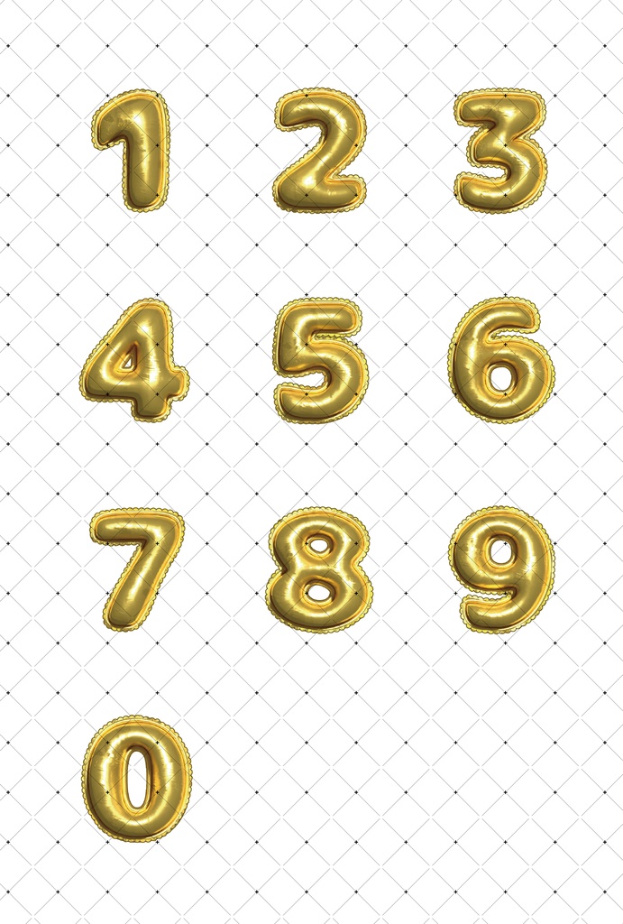 バルーン文字フルセット(英字・数字・記号)