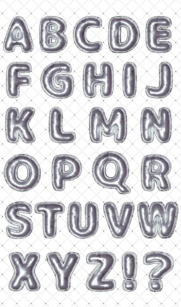 バルーン文字フルセット(英字・数字・記号)
