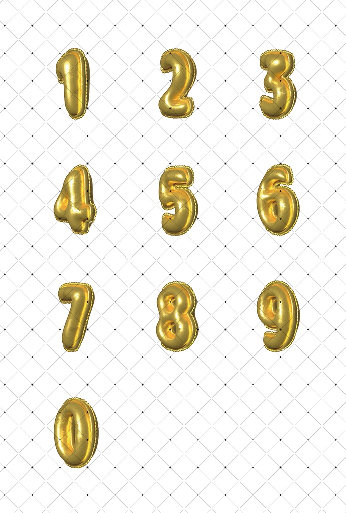 バルーン文字フルセット(英字・数字・記号)